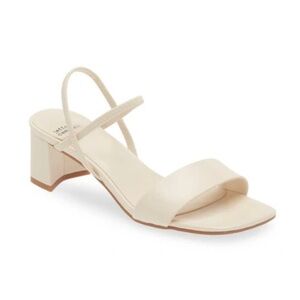 Jeffrey Campbell Adapt Slingback Block Heel Sandal in Cream